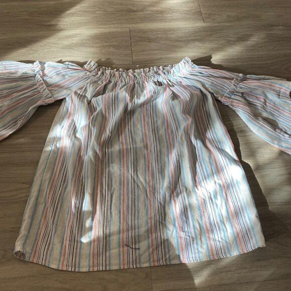 Vanilla Bay multicolor striped casual 3/4 sleeve top size medium - Picture 1 of 8